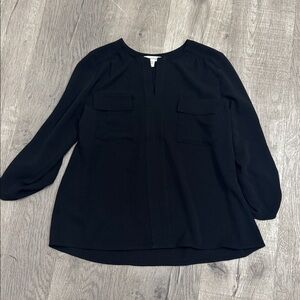 Women’s Monteau Black Blouse Sz Large